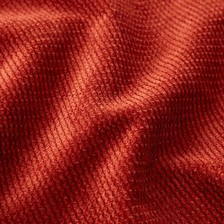 Polsterstoff Cordoptik Wellen – terracotta, 