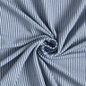 Baumwolljersey Seersucker feine Streifen – jeansblau/weiss,  thumbnail number 3