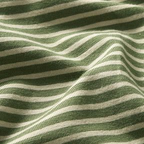 Baumwolljersey schmale Streifen – schilf/pinie, 