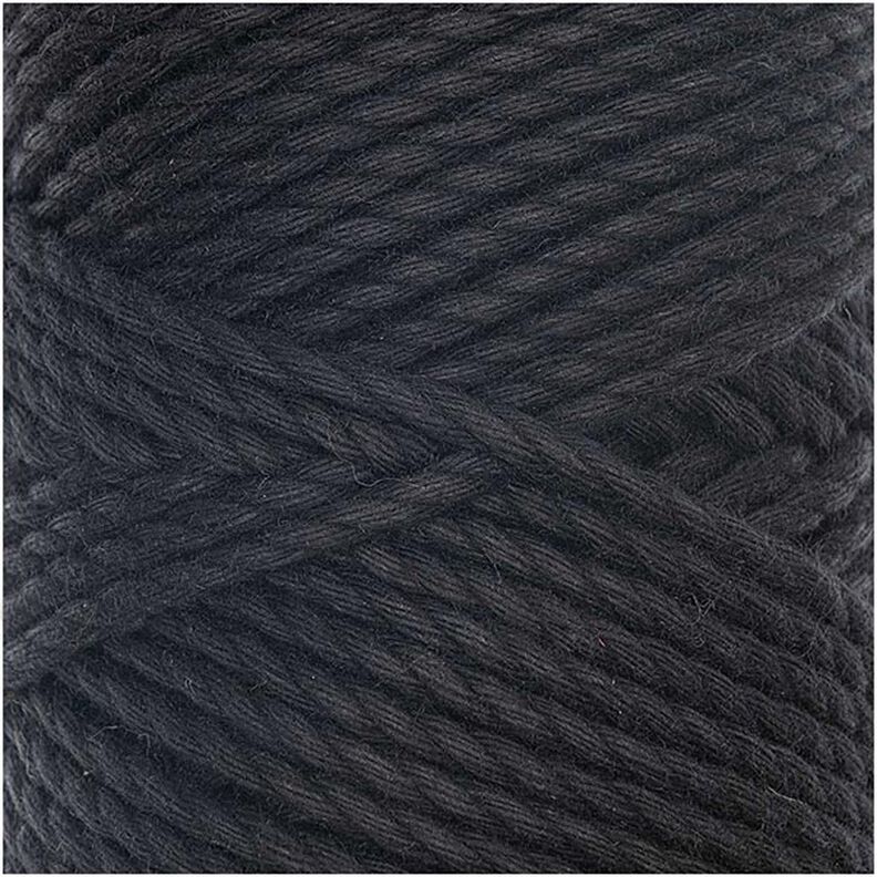 Creative Cotton Cord Skinny Makramee-Garn [3mm] | Rico Design - schwarz,  image number 2