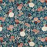 Dekostoff Jacquard Vintage Blumen – petrol/dunkelrot,  thumbnail number 1