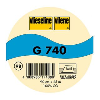 G 740 Gewebeeinlage | Vlieseline – schwarz | Reststück 110cm,
