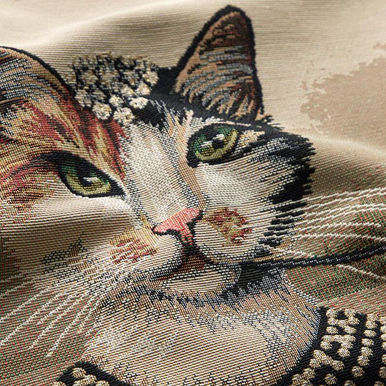 Dekopanel Gobelin elegante Katze – dunkelbeige/schwarz,  image number 2