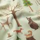 Dekostoff Halbpanama Waldtiere – mintgrün,  thumbnail number 2
