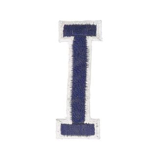 Applikation Buchstabe I [ Höhe: 4,6 cm ] – marineblau, 