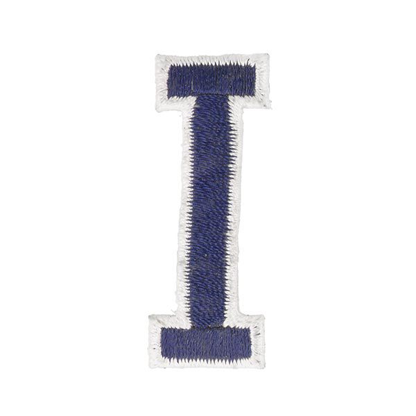 Applikation Buchstabe I [ Höhe: 4,6 cm ] – marineblau,  image number 1