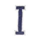Applikation Buchstabe I [ Höhe: 4,6 cm ] – marineblau,  thumbnail number 1