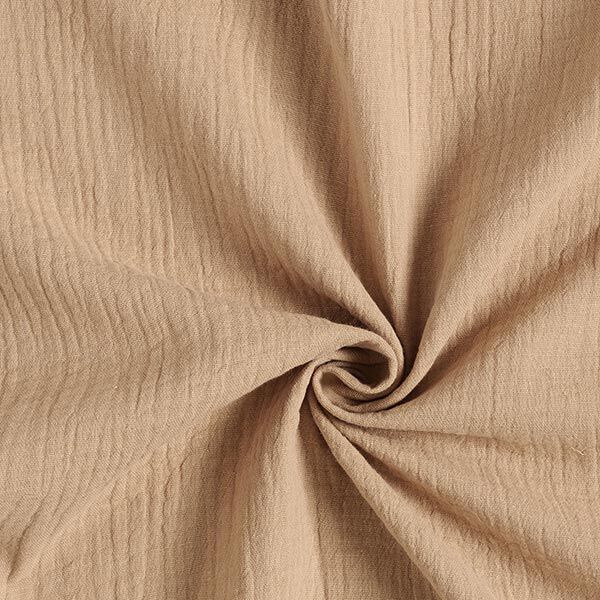 GOTS Musselin/ Doppel-Krinkel Gewebe | Tula – beige