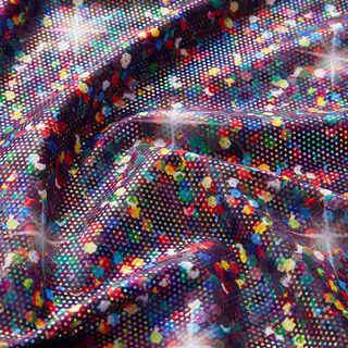 Folienjersey glitzerndes Konfetti – lila, 
