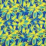 Crêpe Satin große Kamilleblüten – indigo/zitronengelb,  thumbnail number 1