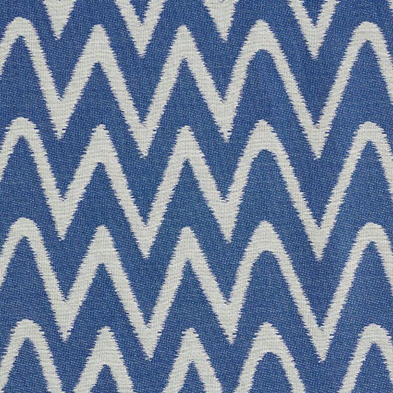 Outdoorstoff Jacquard Ikatmuster – blau,  image number 1