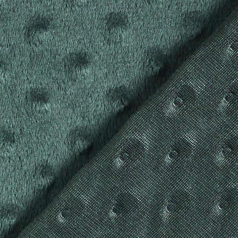Kuschelfleece geprägte Punkte – dunkelgrün,  image number 4