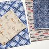 Dekostoff Canvas Batik-Fliesen – indigo/weiss,  thumbnail number 6