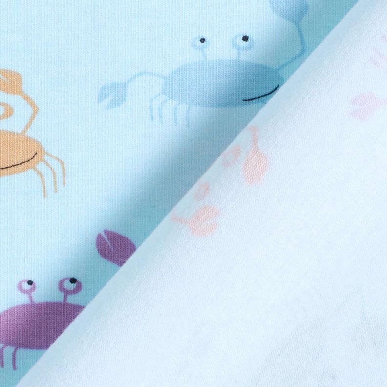 Baumwolljersey süße Krabben – babyblau, image number 4