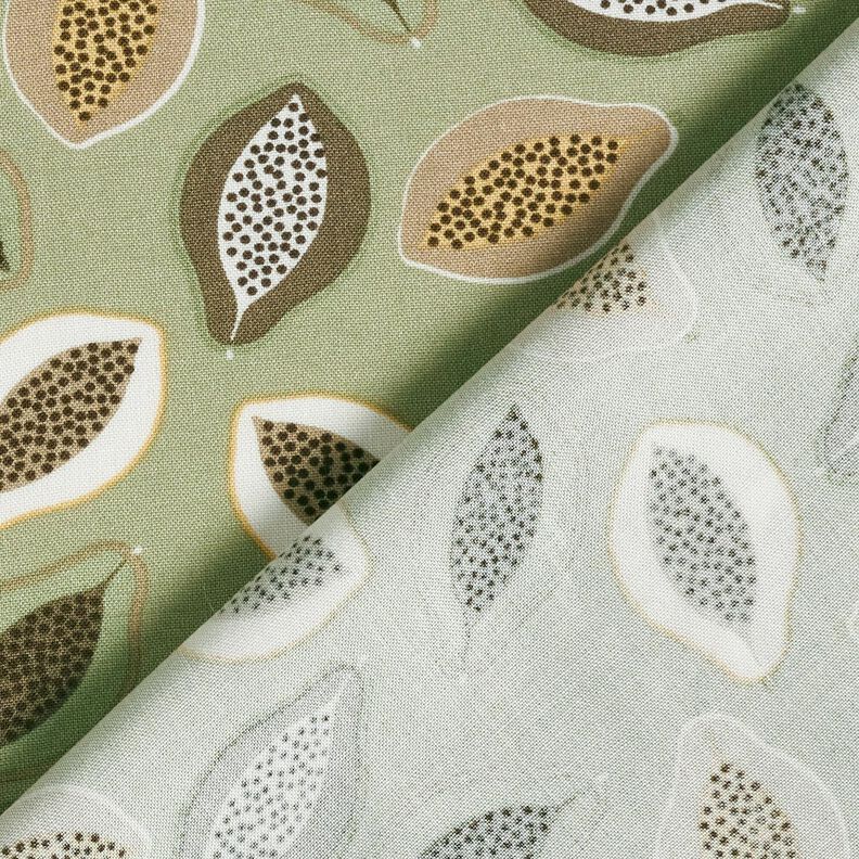Viskosestoff Papayas – schilf/taupe, image number 4