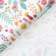 Baumwollstoff Perkal kleine Blumen und Blätter – rosa/gelb,  thumbnail number 4