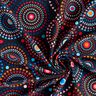 Badeanzugstoff Mandala – schwarzblau/feuerrot | Reststück 100cm,  thumbnail number 3