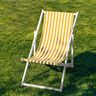 Outdoor Liegestuhlstoff Längsstreifen 44 cm – sonnengelb/weiss,  thumbnail number 4