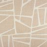 Gardinenstoff Leinen-Mix Formen  – maronenbraun/natur,  thumbnail number 1