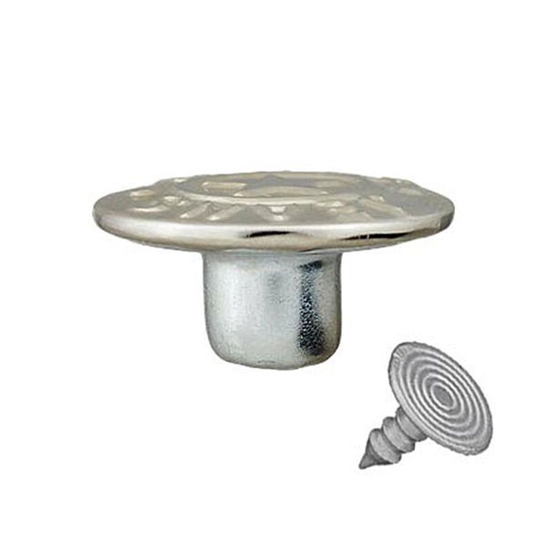 Jeanspatentknopf Stern – silber metallic,  image number 2