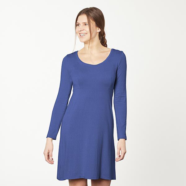 Baumwolljersey Medium Uni – königsblau | Reststück 100cm