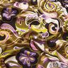 Viskosestoff Retro-Blumen – oliv/lila,  thumbnail number 2