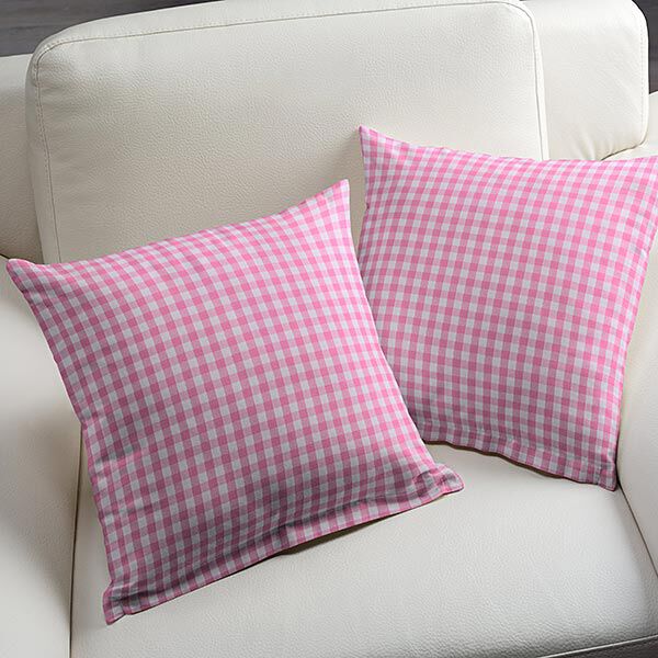 Baumwollstoff Vichy - 1 cm – rosa | Reststück 50cm