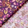 Baumwollstoff Cretonne Wiesenblumen – aubergine/rosa,  thumbnail number 4