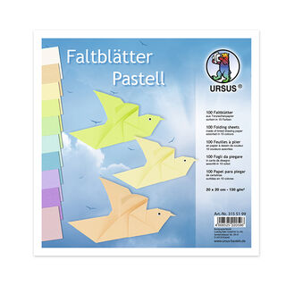 Tonpapier-Faltblätter Pastell 20cm x20cm [130g/m²], 100 Blatt, 