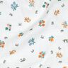 Musselin/ Doppel-Krinkel Gewebe Blümchen | Poppy Fabrics – elfenbein/pfirsichorange,  thumbnail number 2