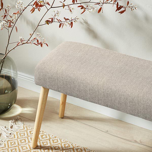 Polsterstoff feine Melange – dunkelbeige | Reststück 100cm