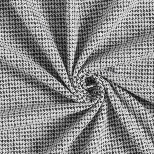 Angerauter Strickjacquard Hahnentritt – schwarz/weiss, image number 3