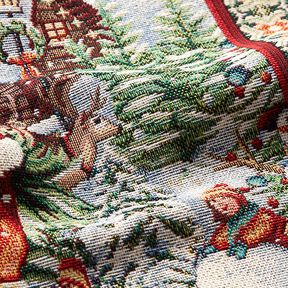 Dekopanel Gobelin weihnachtlicher Besuch – karminrot, 