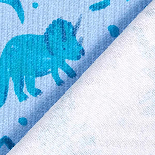 French Terry Sommersweat Dinos | PETIT CITRON – hellblau, image number 4