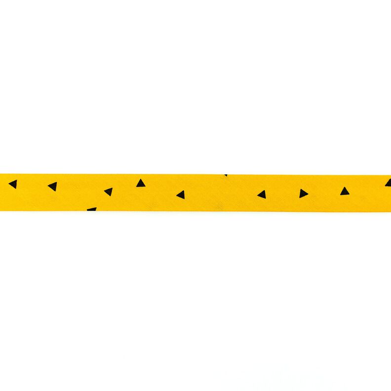 Schrägband Dreiecke [20 mm] – senf/schwarz,  image number 1