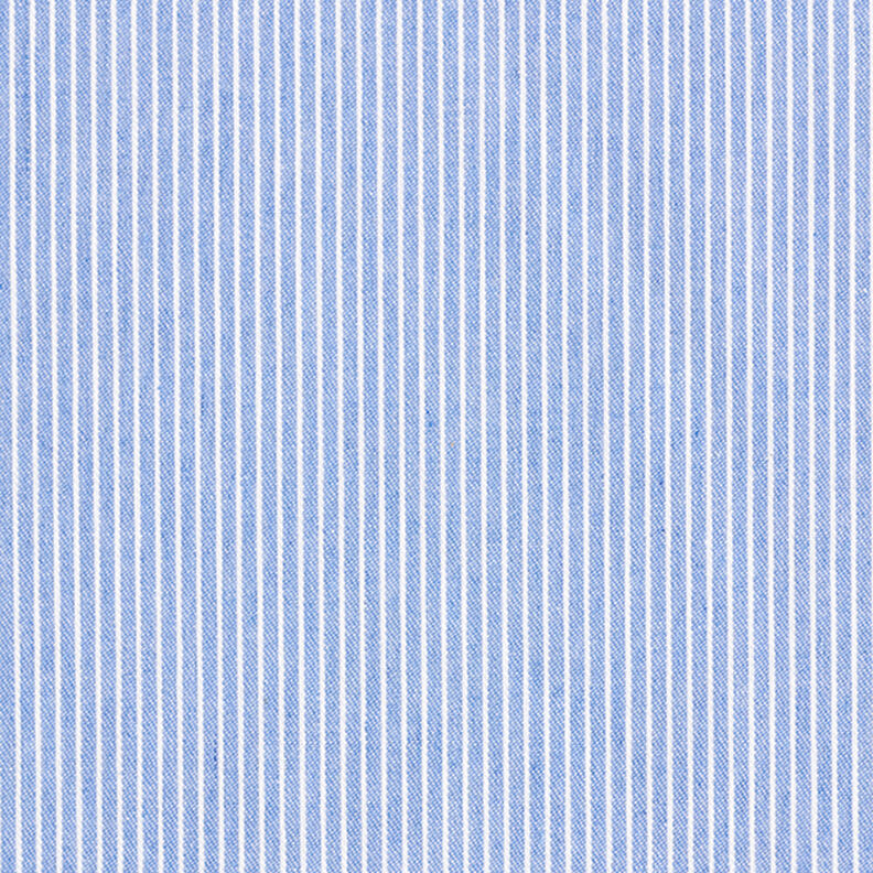 Blusenstoff Baumwoll-Mix Streifen – hellblau/weiss,  image number 1