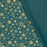 Baumwollstoff Popeline große Sterne – blautanne/gold,  thumbnail number 4