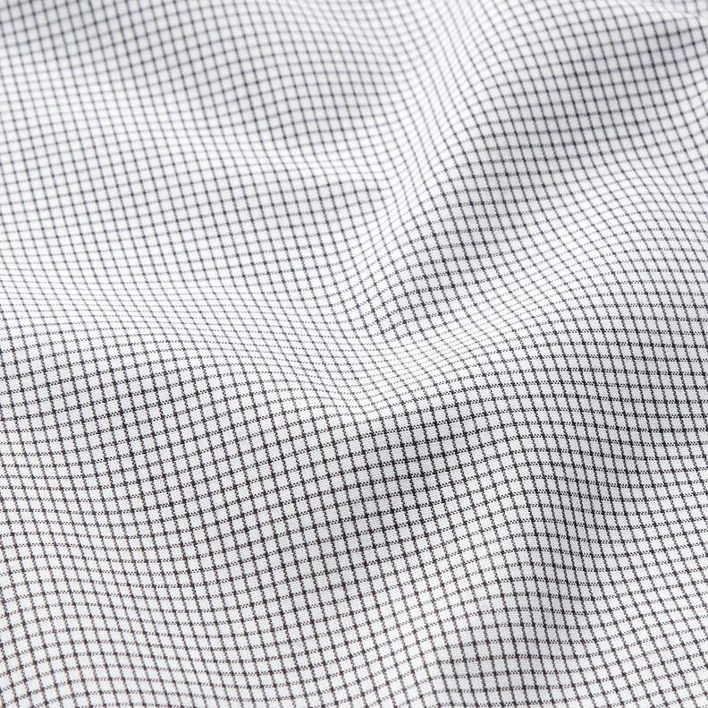 Hemdenstoff feines Gitterkaro – schwarz/weiss,  image number 2
