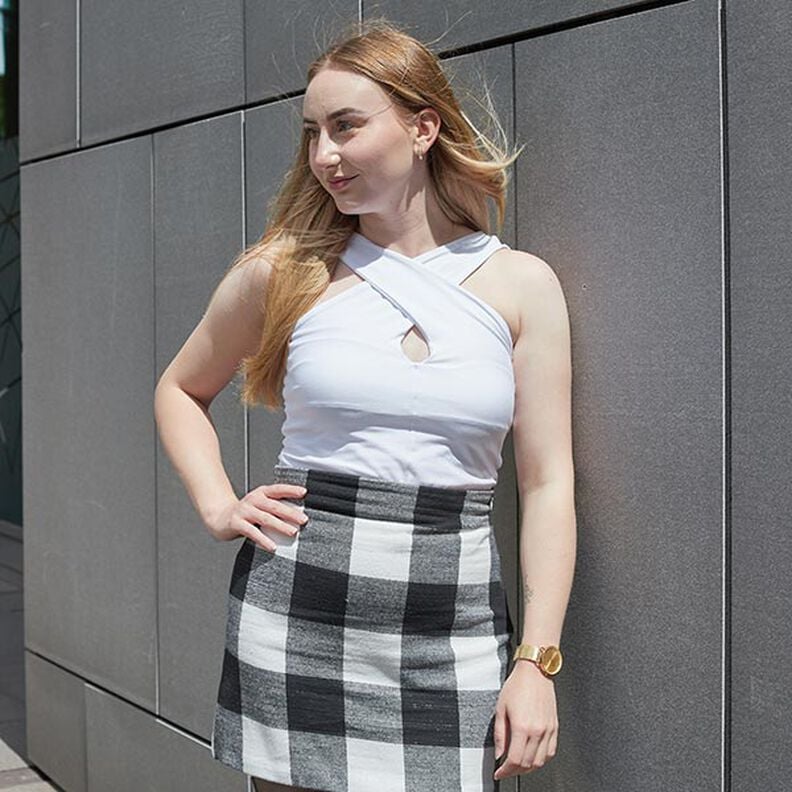 Baumwolljersey Medium Uni – weiss,  image number 9