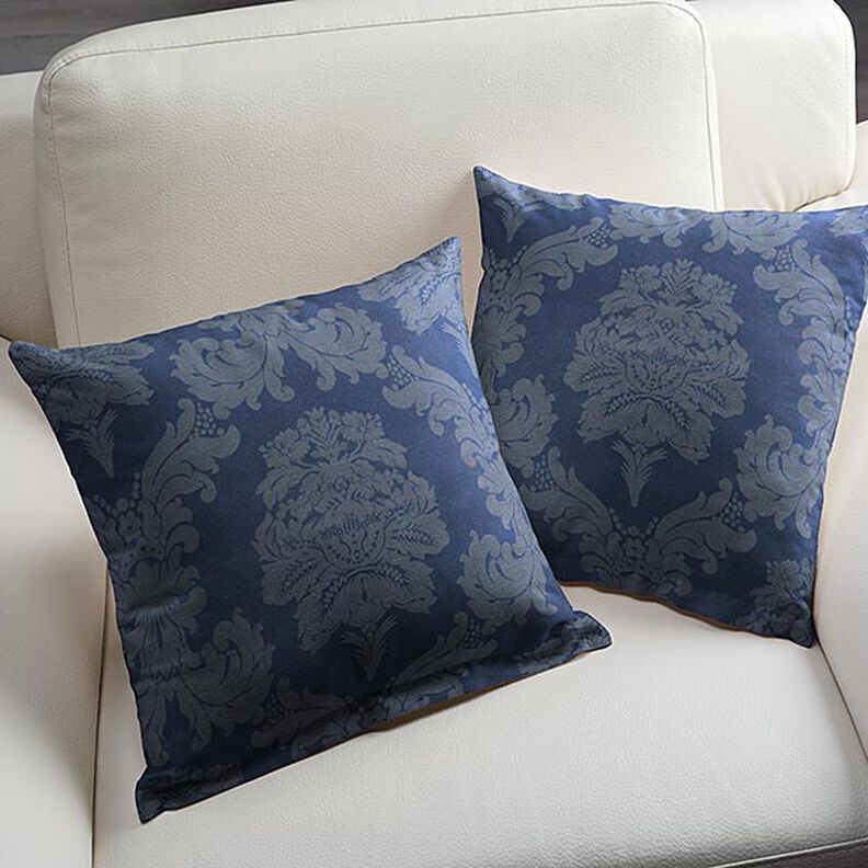 Dekostoff Jacquard Damasco 280 cm – königsblau,  image number 5