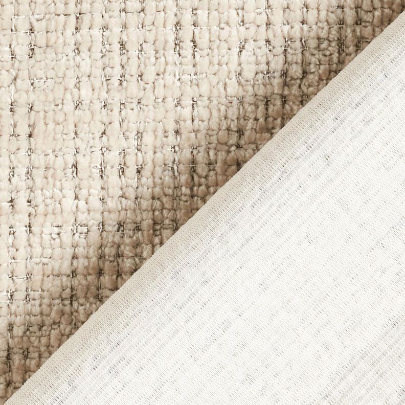 Polsterstoff Chenille Uni – helltaupe,  image number 3