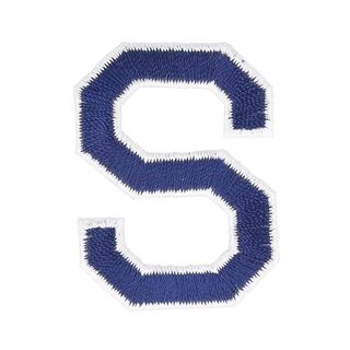 Applikation Buchstabe S [ Höhe: 4,6 cm ] – marineblau, 
