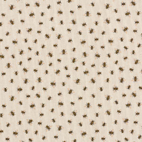 Dekostoff Halbpanama Bienenfamilie – natur,  image number 1
