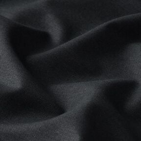Baumwollpopeline Uni – schwarz | Reststück 100cm, 