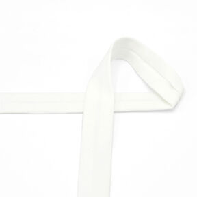 Schrägband Baumwolljersey [20 mm] – wollweiss, 