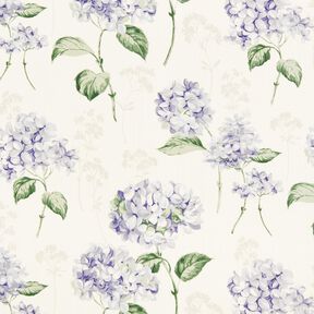Dekostoff Panama Hortensien – elfenbein/lila, 