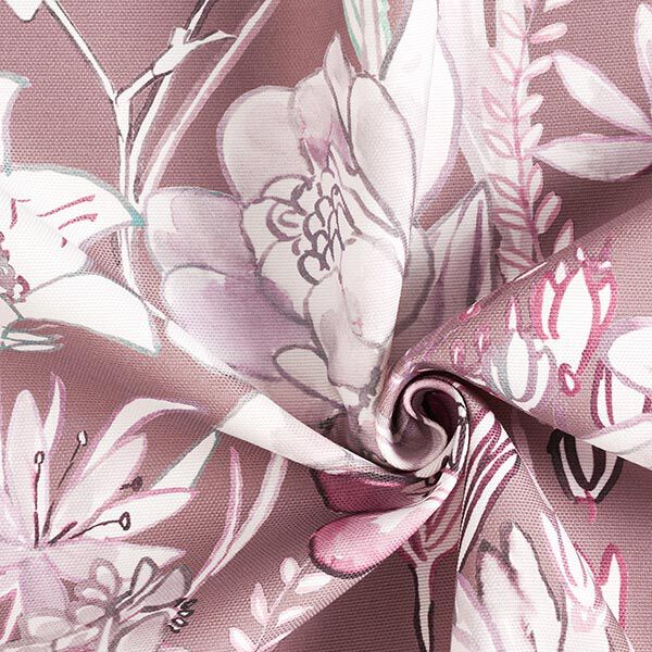 Outdoorstoff Aquarell Blüten – beere, image number 3