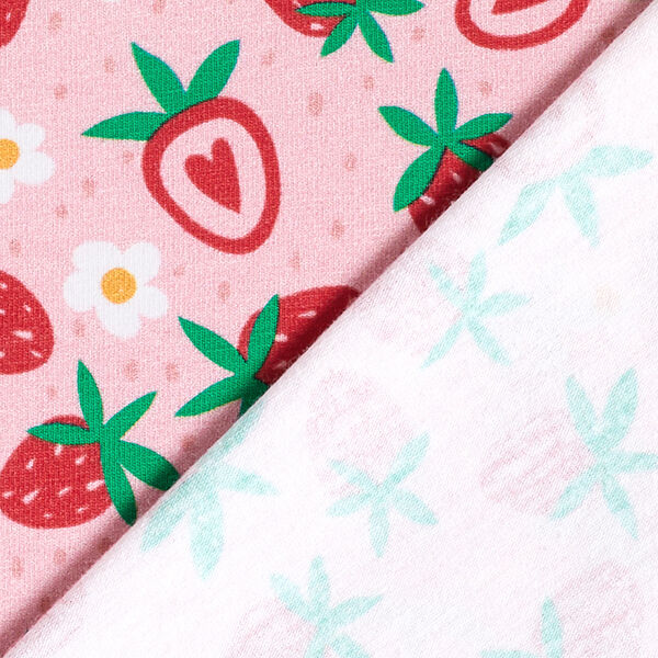 Baumwolljersey süße Erdbeeren | PETIT CITRON – rosa, image number 4