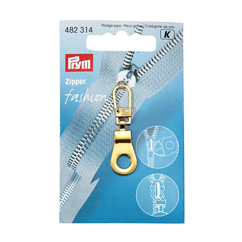 Fashion-Zipper Öse [ 41 x 12 mm ] | Prym – gold metallic,  image number 2