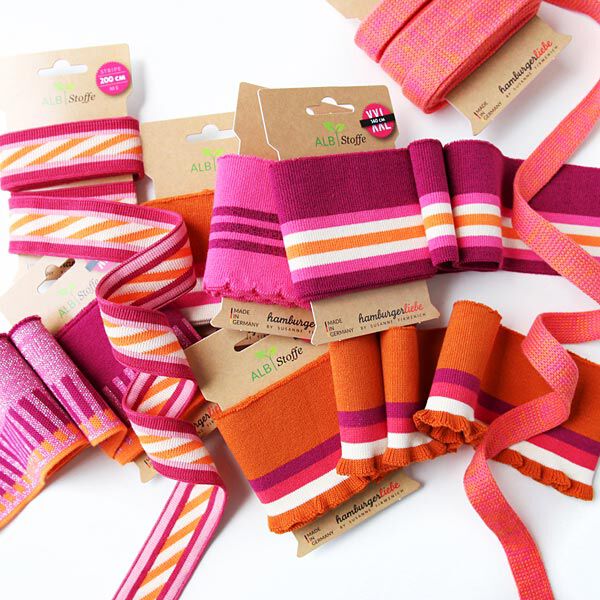GOTS Bio Jacquardband STRIPE ME COLLEGE [200 cm | 3,5 cm] | Albstoffe | Hamburger Liebe,  image number 4